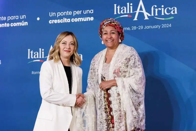 giorgia meloni   amina jane mohammedvertice italia africa   