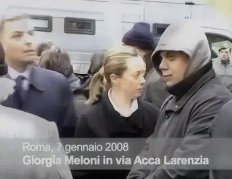 GIORGIA MELONI - GIULIANO CASTELLINO - ACCA LARENTIA