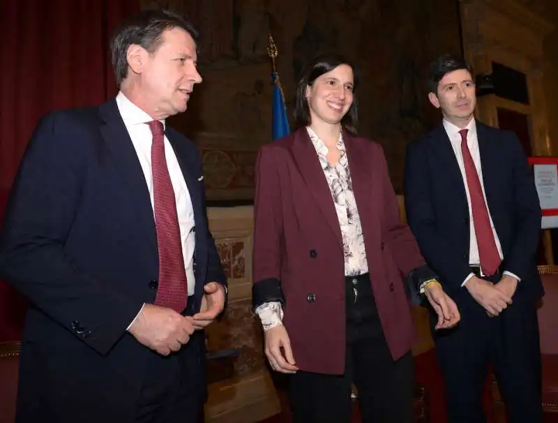 giuseppe conte  elly schlein  roberto speranza foto di bacco