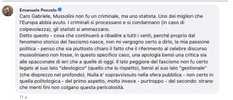 i post di emanuele pozzolo sui social 6