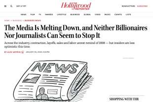 IL COLLASSO DEL GIORNALISMO SECONDO HOLLYWOOD REPORTER