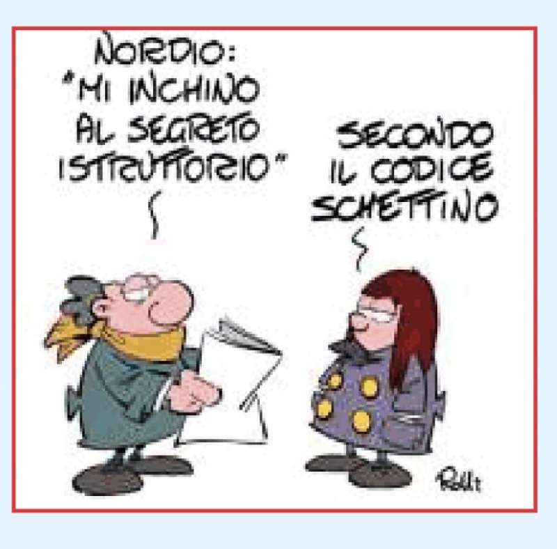 il segreto istruttorio di nordio. vignetta by rolli per il giornalone la stampa