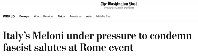 IL WASHINGTON POST SCRIVE DEI SALUTI FASCISTI AD ACCA LARENTIA