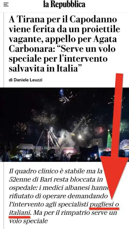 La Repubblica, pugliesi o italiani 