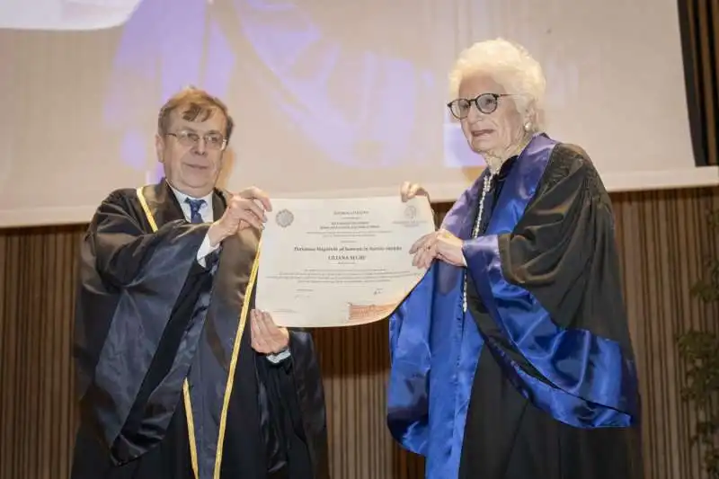 laurea honoris causa per liliana segre   milano   2