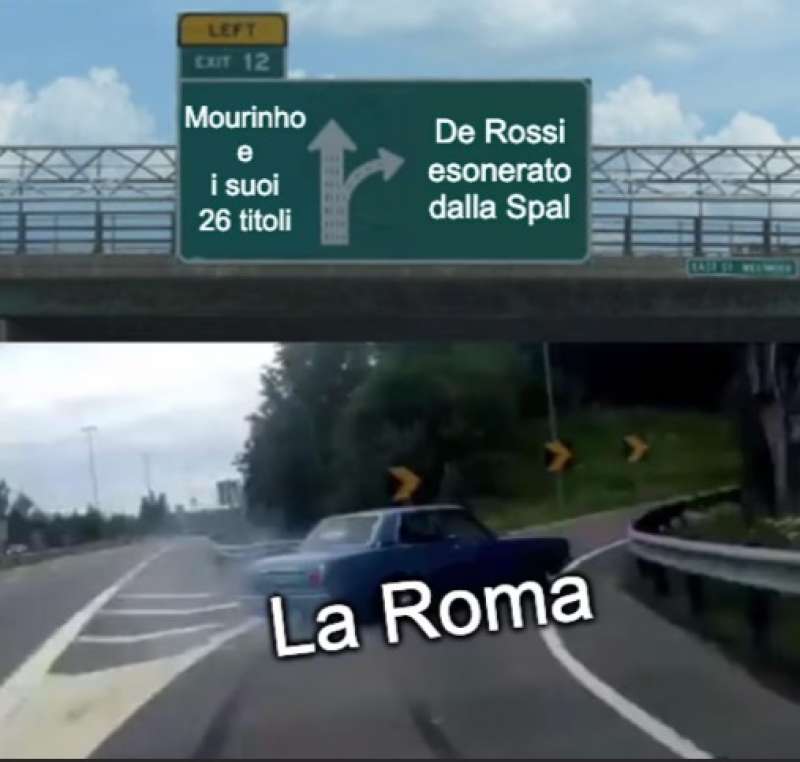 meme sull'esonero di mourinho.