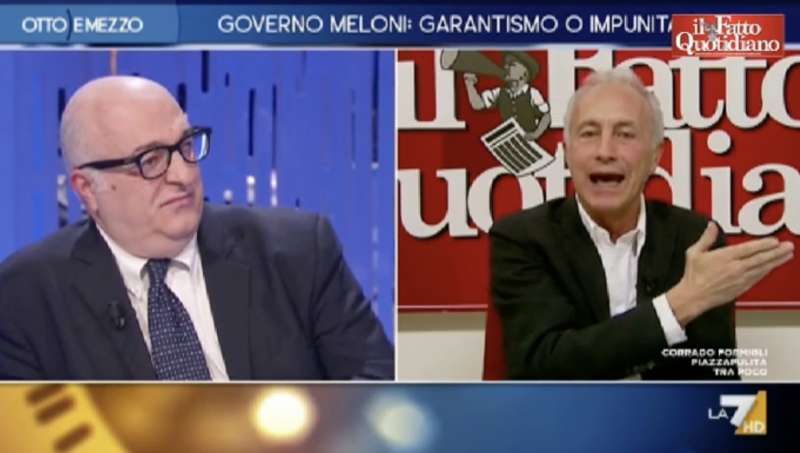 scontro tra marco travaglio e mario sechi a otto e mezzo 3