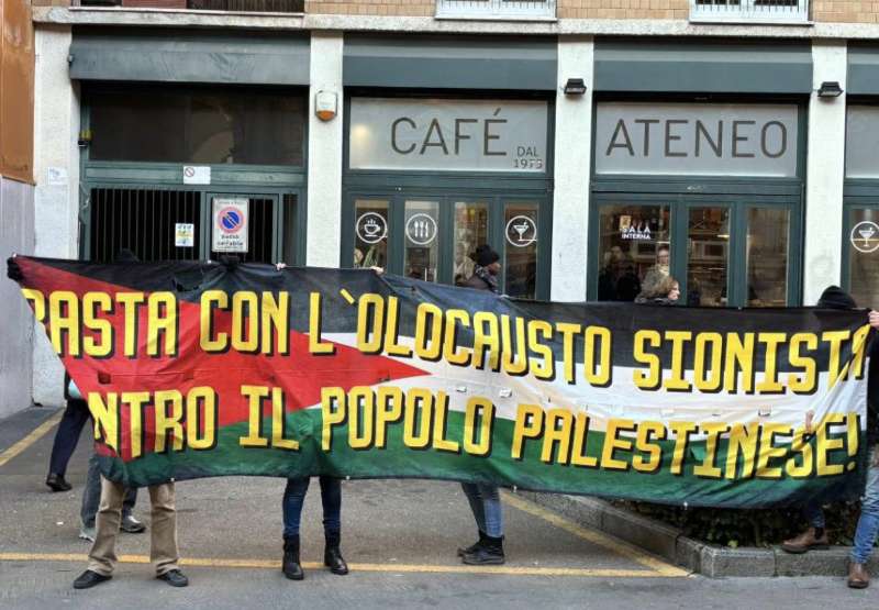 sit in pro palestina a milano