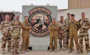 SOLDATI NELLA BASE AMERICANA DI AL UDEID IN QATAR