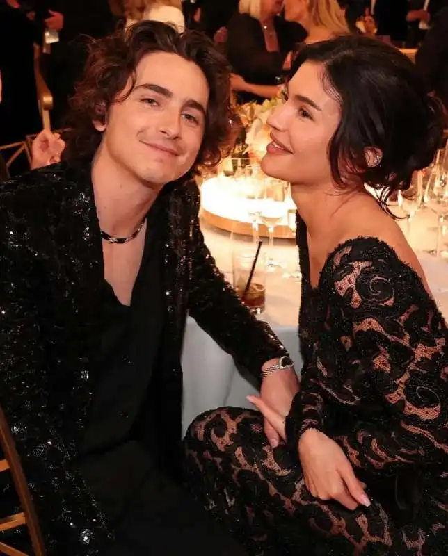 timothee chalamet   kylie jenner   golden globe 2024 