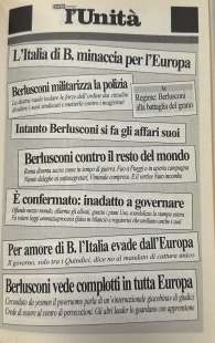 TITOLI DELL UNITA CONTRO BERLUSCONI - DA BERLUSCONI TI ODIO DI LUCA DALESSANDRO