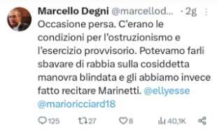 tweet di marcello degni