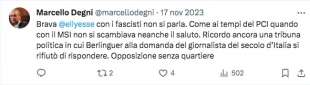 tweet di marcello degni