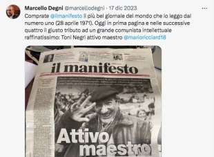 tweet di marcello degni