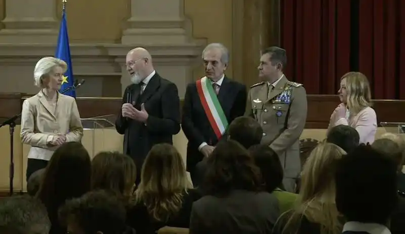 ursula von der leyen   stefano bonaccini   gian luca zattini   francesco paolo figliuolo   giorgia meloni   