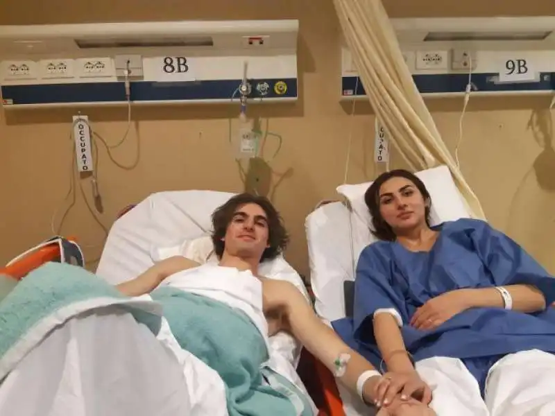 valeria ybarra e paolo mugnaini in ospedale dopo il crollo del solaio alla festa del loro matrimonio 