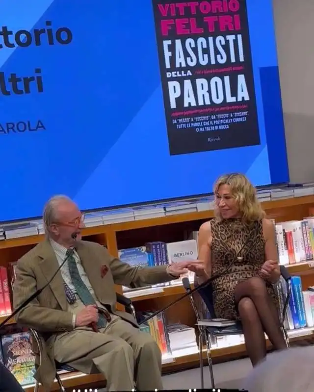 vittorio feltri   melania rizzoli   presentazione libro fascisti della parola 