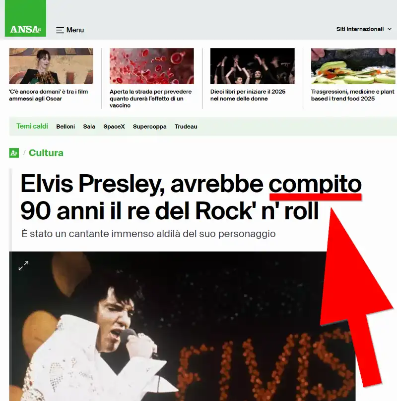 ANSA - ELVIS PRESLEY COMPITO