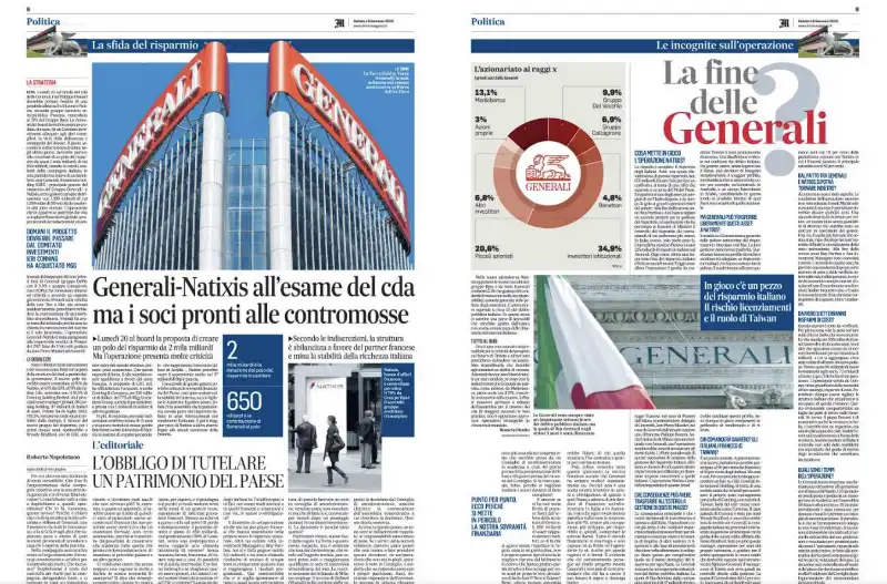 ARTICOLI SU GENERALI - IL MESSAGGERO 18 GENNAIO 2025 