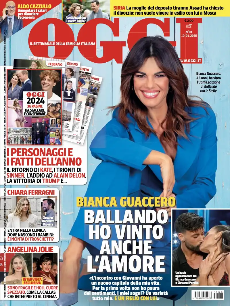 BIANCA GUACCERO IN COPERTINA SU OGGI 