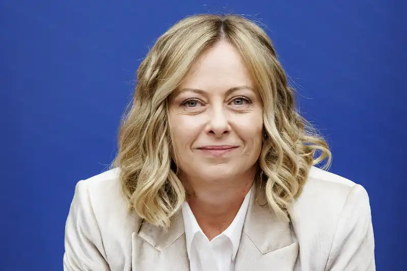 giorgia meloni alla conferenza stampa di fine anno (inizio 2025) - FOTO LAPRESSE