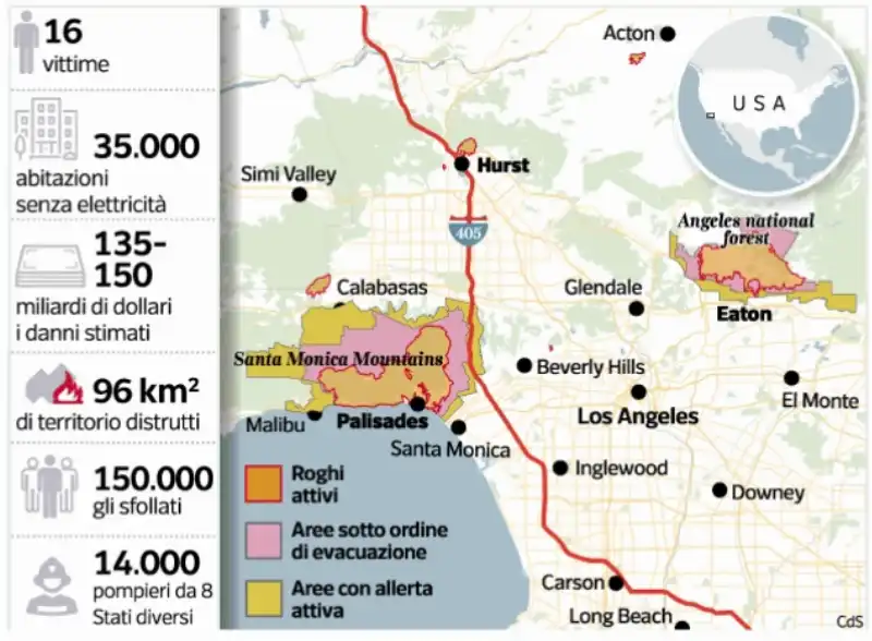 GLI INCENDI DI LOS ANGELES