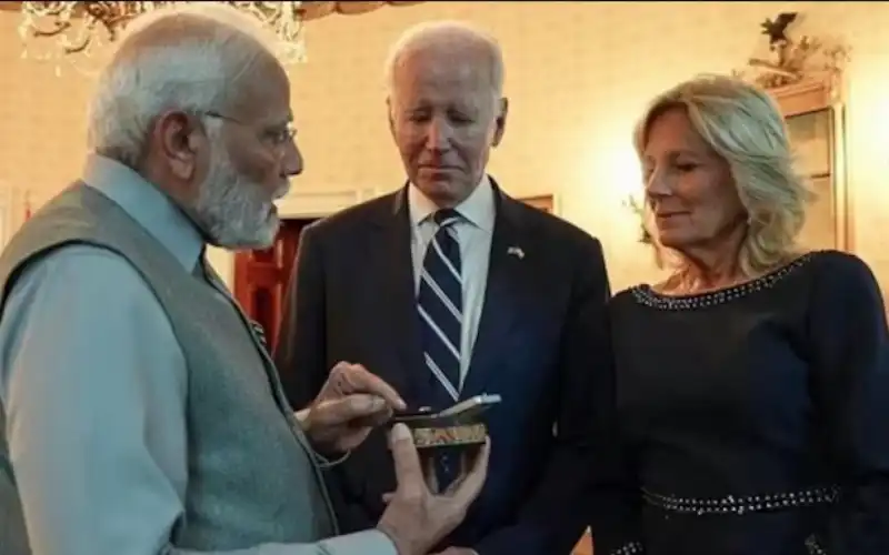 il diamante regalato da narendra modi a jill biden 1