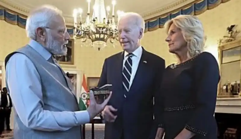 il diamante regalato da narendra modi a jill biden 3