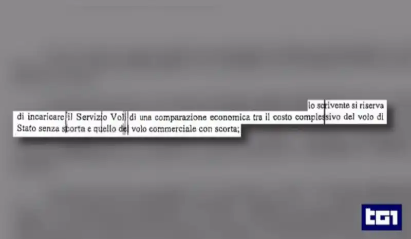 il servizio del tg1 sui voli di stato di francesco lo voi  