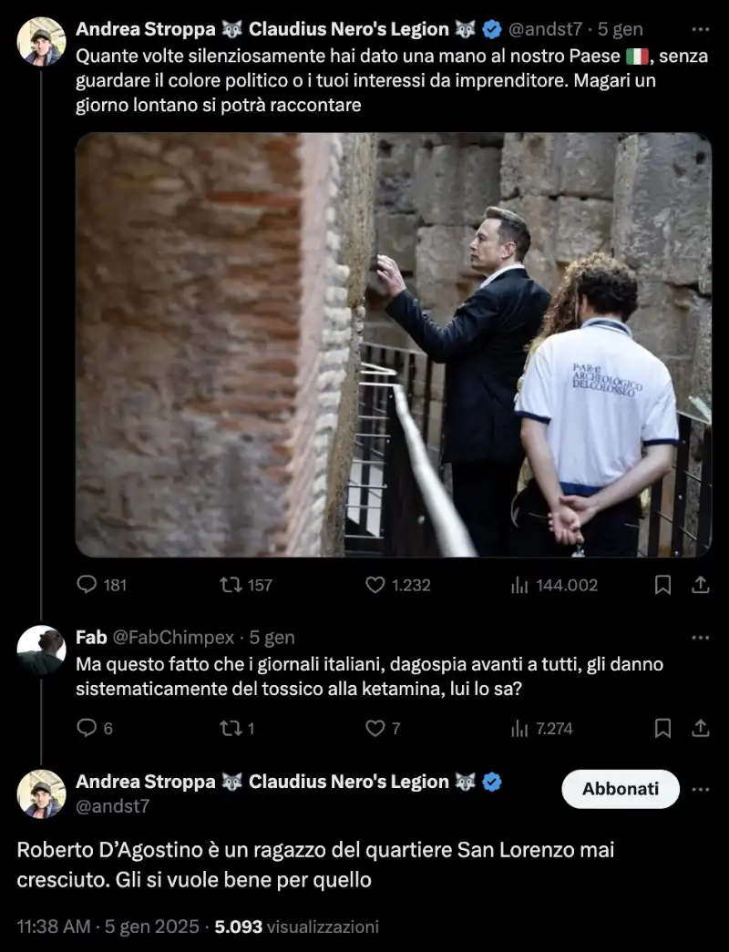 IL TWEET DI ANDREA STROPPA SU DAGO 