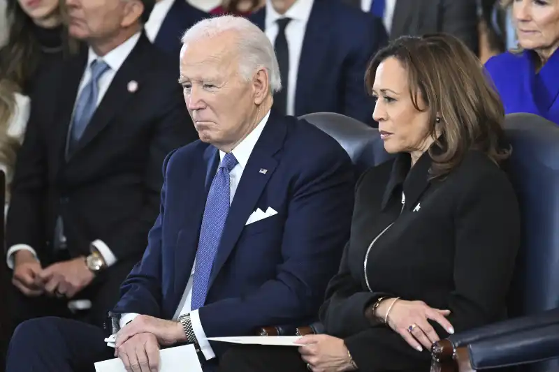 INSEDIAMENTO DI DONALD TRUMP 2025 - JOE BIDEN E KAMALA HARRIS - FOTO LAPRESSE