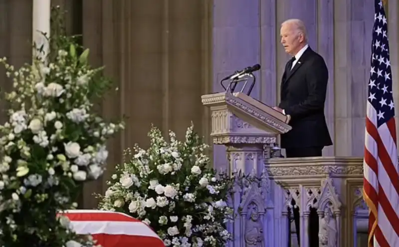 joe biden ai funerali di jimmy carter