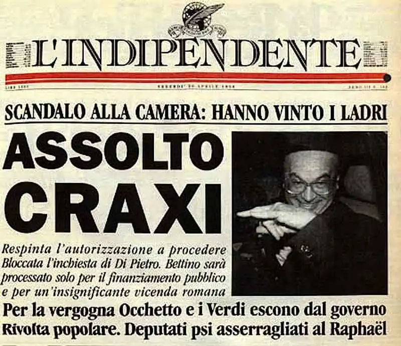 l indipendente assolto craxi 