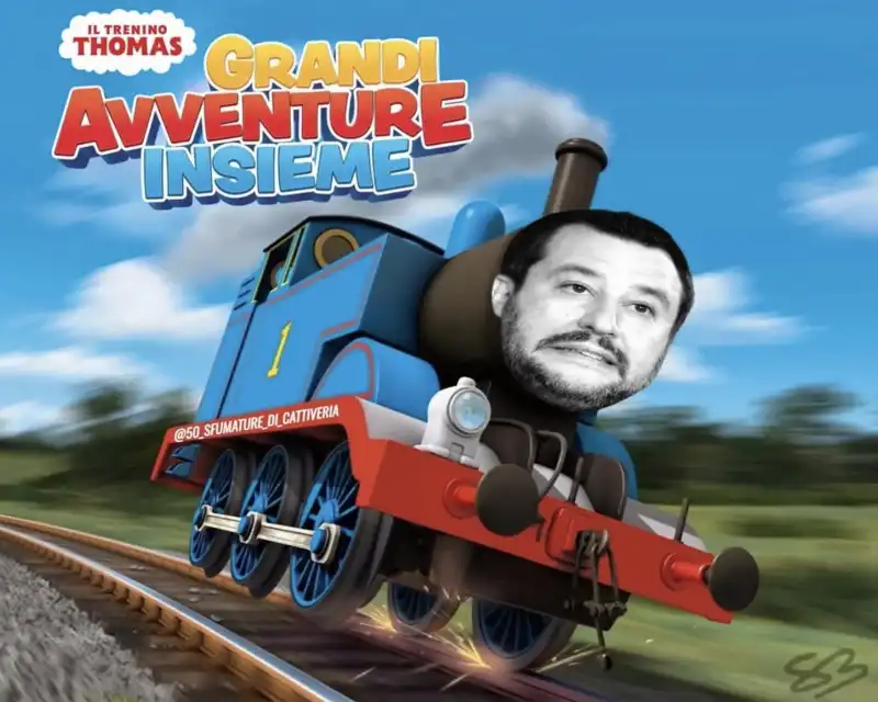 MATTEO SALVINI COME IL TRENINO THOMAS - MEME BY 50 SFUMATURE DI CATTIVERIA