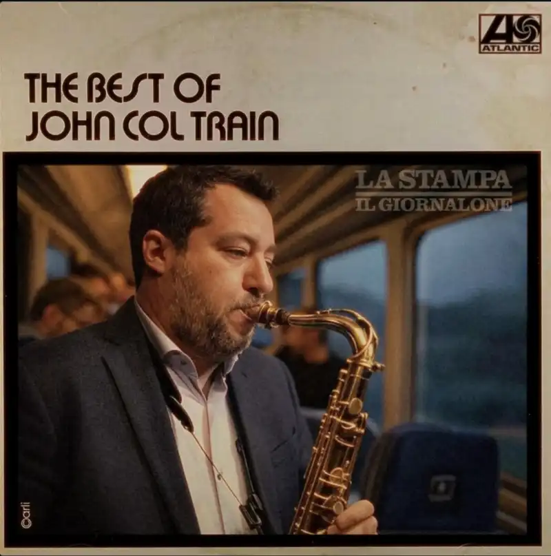 MATTEO SALVINI - JOHN COL TRAIN - MEME BY EMILIANO CARLI 