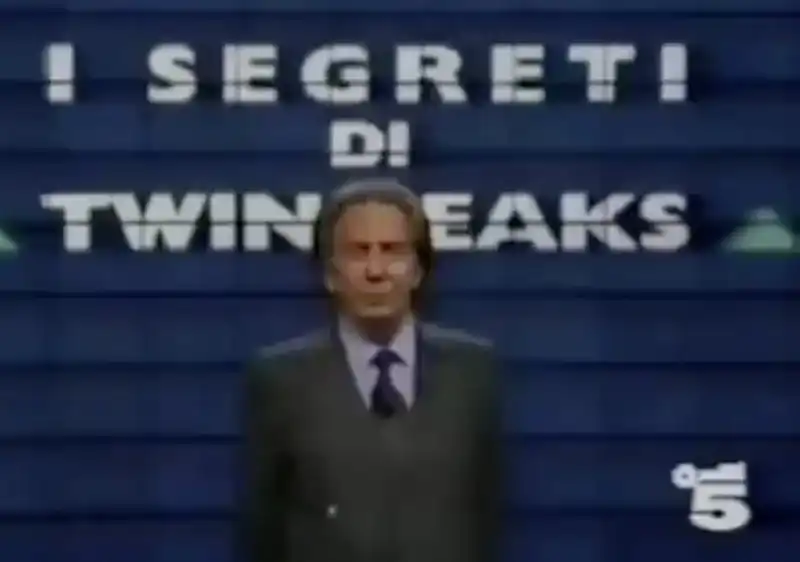 mike bongiorno presenta twin peaks ai tele spettatori di mediaset - 1991 