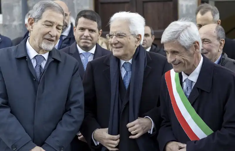 nello musumeci   sergio mattarella   giovanni burtone