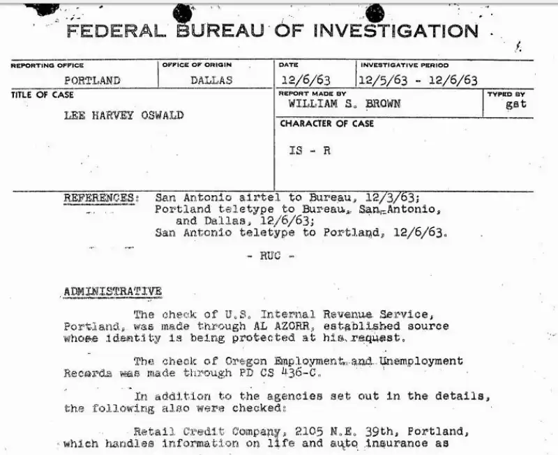 omicidio jfk fbi