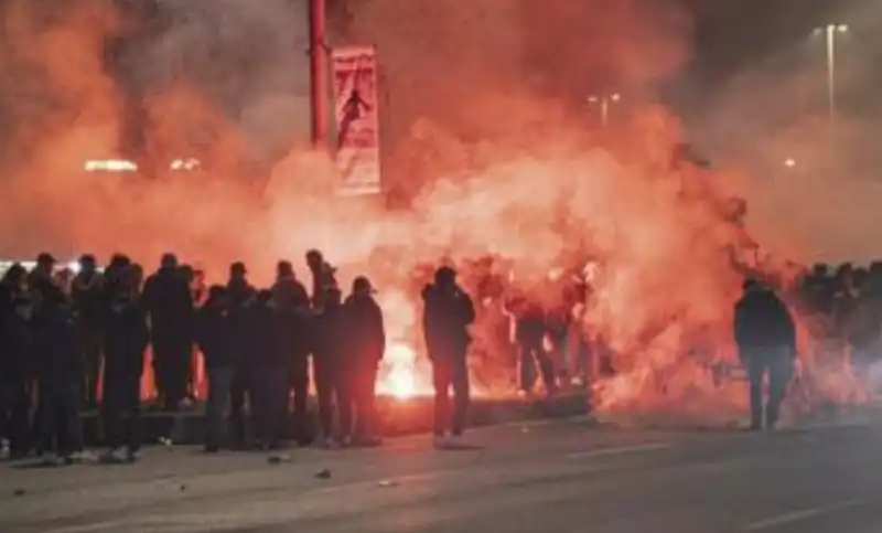 SCONTRI CON LA POLIZIA DOPO IL DERBY ROMA LAZIO