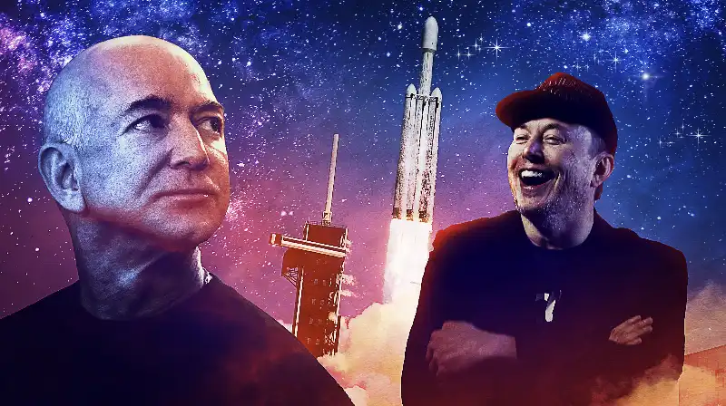 sfida spaziale tra jeff bezos e elon musk