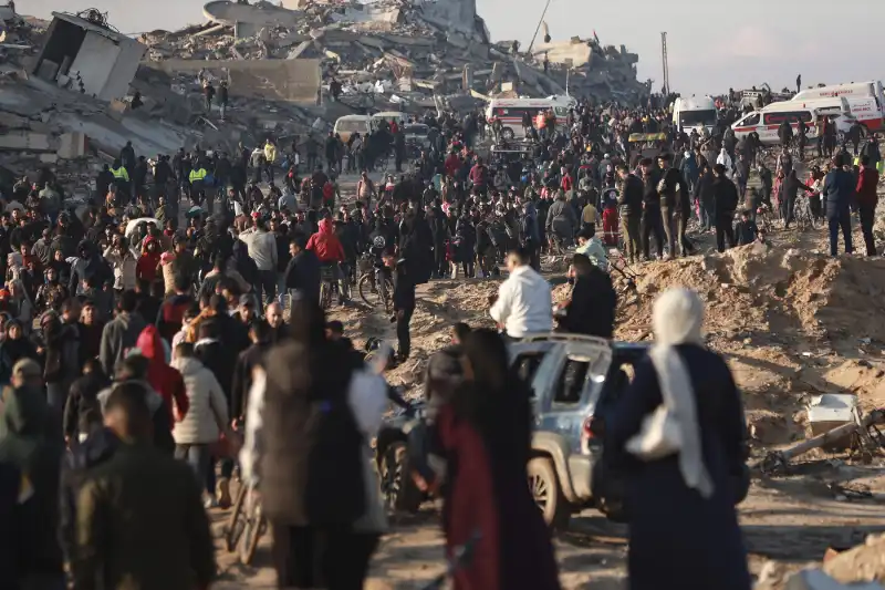 striscia di gaza   il controesodo dal sud al nord della striscia   foto lapresse   25