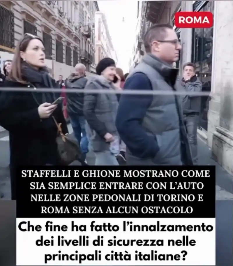 striscia la notizia entra nelle zone pedonali di roma e torino 2