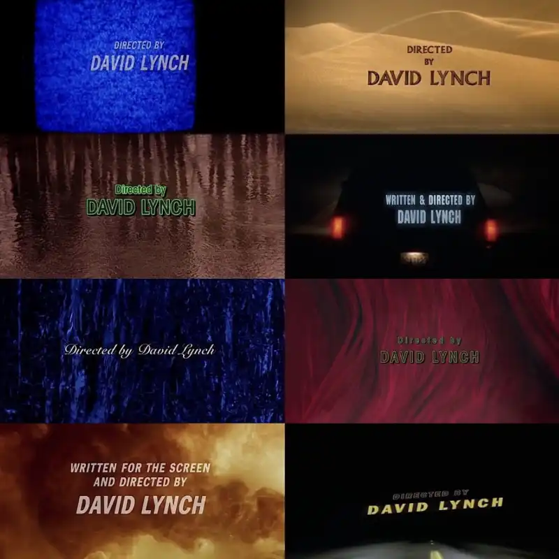 TITOLI DI APERTURA  DEI FILM DI DAVID LYNCH