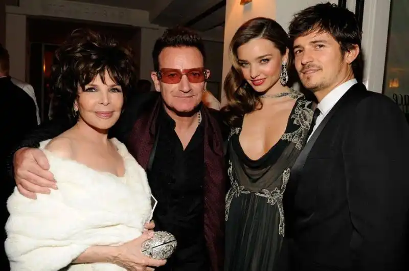 CAROLE BAYER SAGER BONO MIRANDA KERR AND ORLANDO BLOOM 