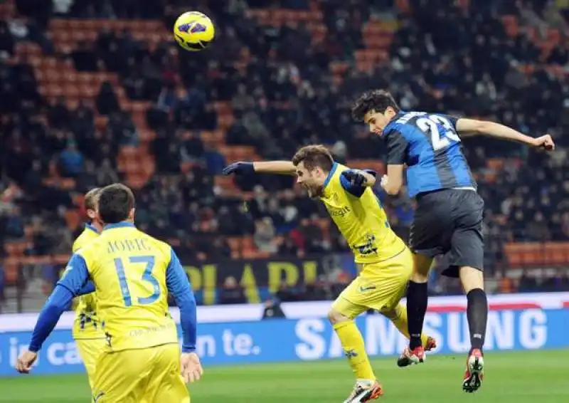 Ranocchia a segno in Inter Chievo