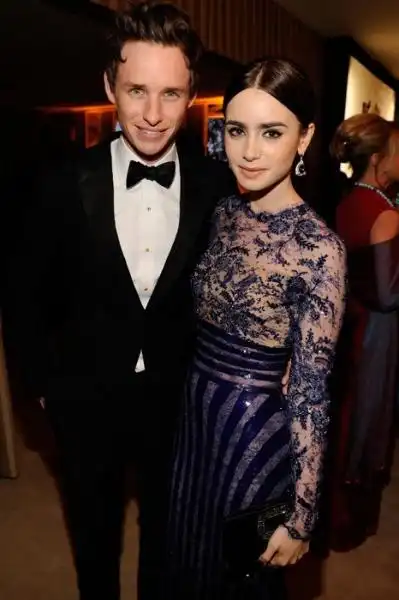 EDDIE REDMAYNE AND LILY COLLINS 