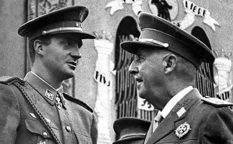 FRANCISCO FRANCO E RE JUAN CARLOS DI BORBONE