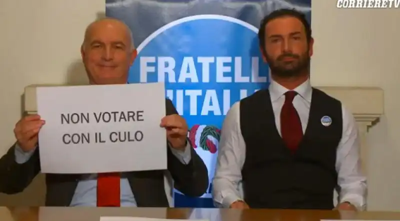 FRATELLI DITALIA VIDEO PARODIA NON VOTARE CON IL CULO 