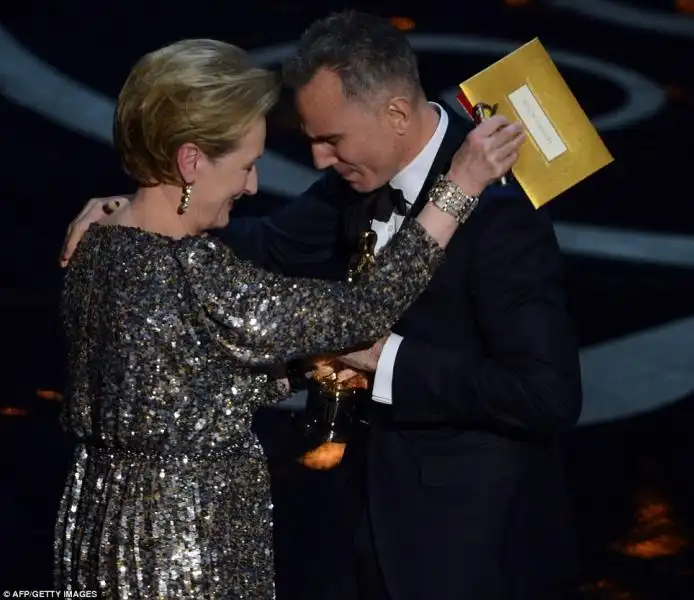 MERYL STREEP E DANIEL DAY LEWIS COMMOSSI AGLI OSCAR 