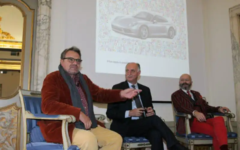 OSCAR GIANNINO E OLIVIERO TOSCANI PUBBLICIZZANO PORSCHE 